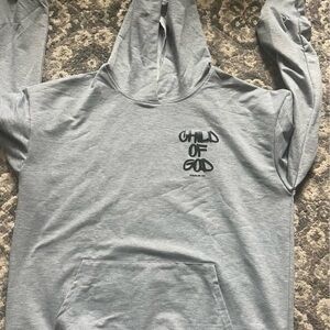 Children's Gray Hoodie with Inspirational Print